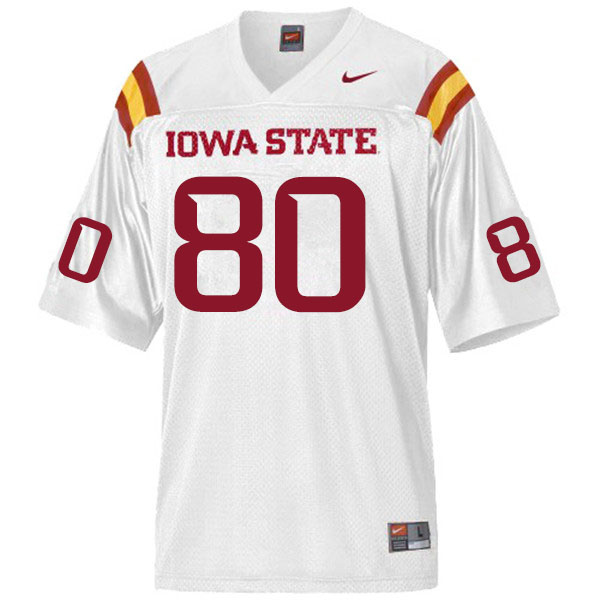 Men #80 Skylar Loving-Black Iowa State Cyclones College Football Jerseys Sale-White